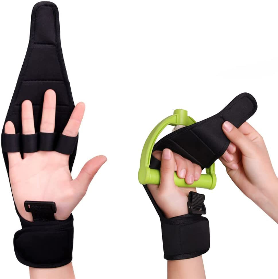 XEMZ Fingers Support Training Brace, Stroke Rehab Arthritis Gloves, Thumb Wrist Injury Recovery Splint, Finger Separator Hand Orthotics Carpal Tunnel, Joint Pain Relief Corrector - Any Age Women Wen
