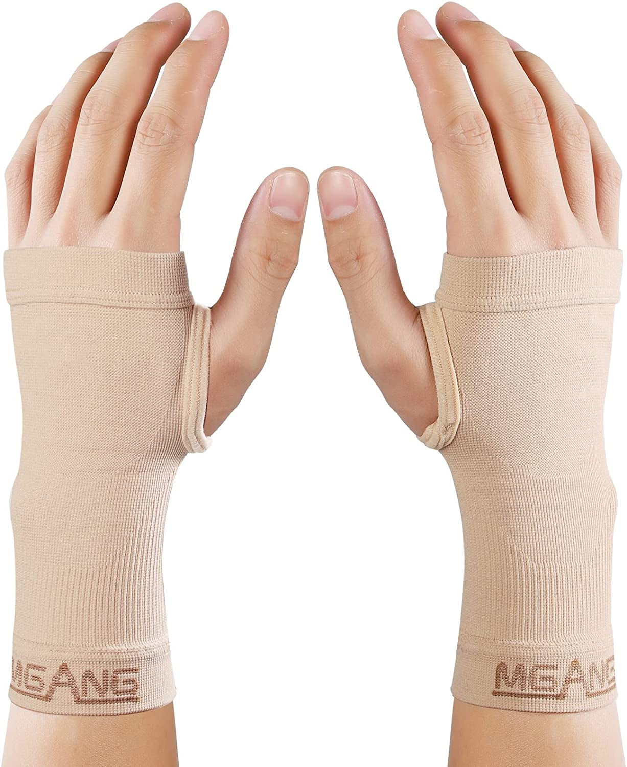 MGANG® Wrist Support Sleeves, 1 Pair Wrist Compression Gloves for Unisex, 20-30 Mmhg Wrist Brace Support for Carpal Tunnel, RSI, Tendonitis, Sprains, Handinstability, Pain Relief, Black S