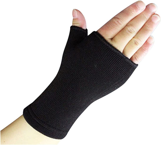 ZEMIN 1Pair Ultrathin Ventilate Wrist Guard Arthritis Brace Sleeve Support Glove Elastic Palm Hand Wrist Supports (Color : Black)