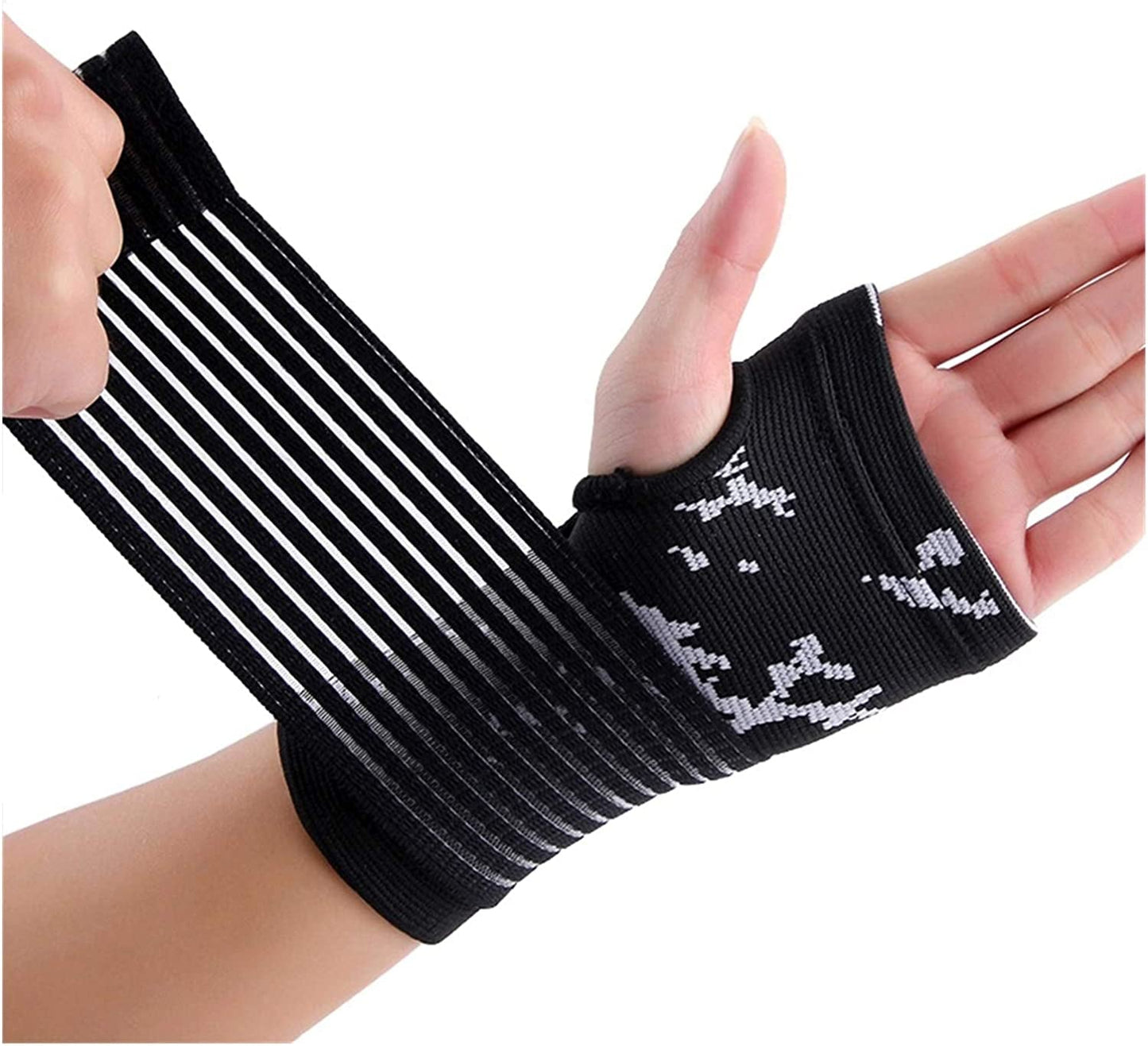 LANREN 1 PCS Men Women Fitness Gym Wrist Guard Arthritis Brace Sleeve Support Glove Breathable Elastic Palm Hand Wrist Supports Protector (Color : White)