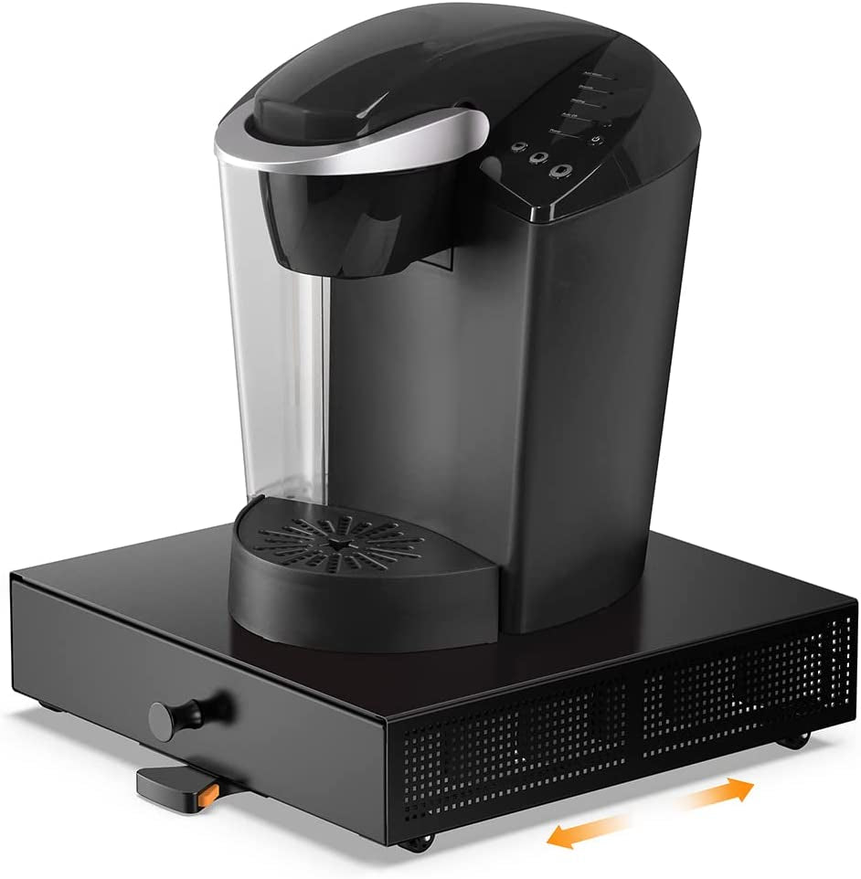 SICHEER K Cup Organization Storage Drawer Maker K Cup Holder Sliding Tray Pull Out Coffee Pod Organizer Rolling Stand Countertop Bartesian Rack Dolce Gusto Capsules Compatible with Keurig Accessories