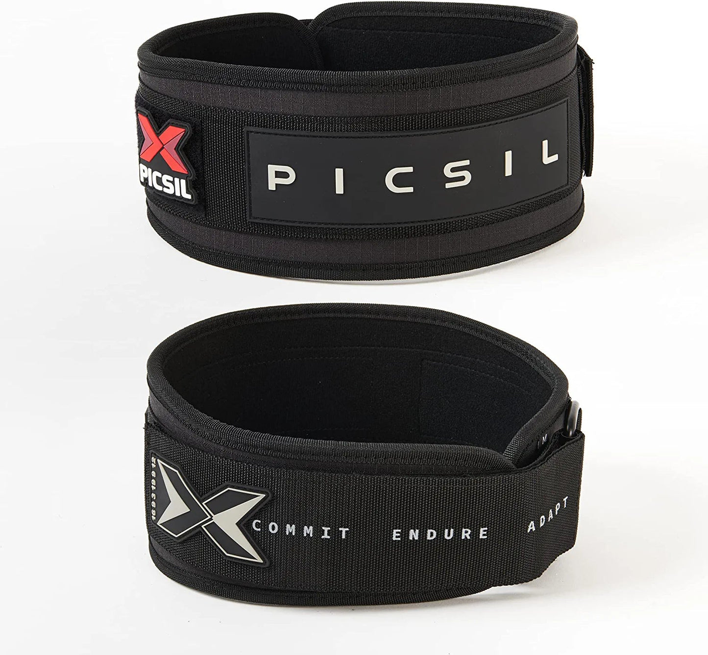 PICSIL Weight Lifting Belt, Workout Belt for Exceptional Core & Back Support, Weightlifting Belt Ideal for Squats, Lunges, & Barbell Exercises, Customizable with Space for Patches