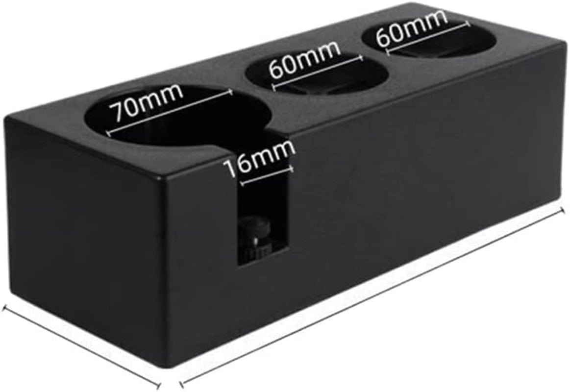 51/53/58Mm Espresso Machine Tamper Holder Plastic Pressed Powder Mat Barista Coffee Maker Support Base Rack Coffee Accessories (Color : Black)