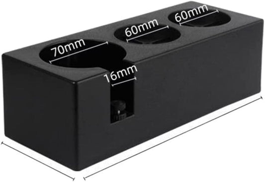 51/53/58Mm Espresso Machine Tamper Holder Plastic Pressed Powder Mat Barista Coffee Maker Support Base Rack Coffee Accessories (Color : Black)