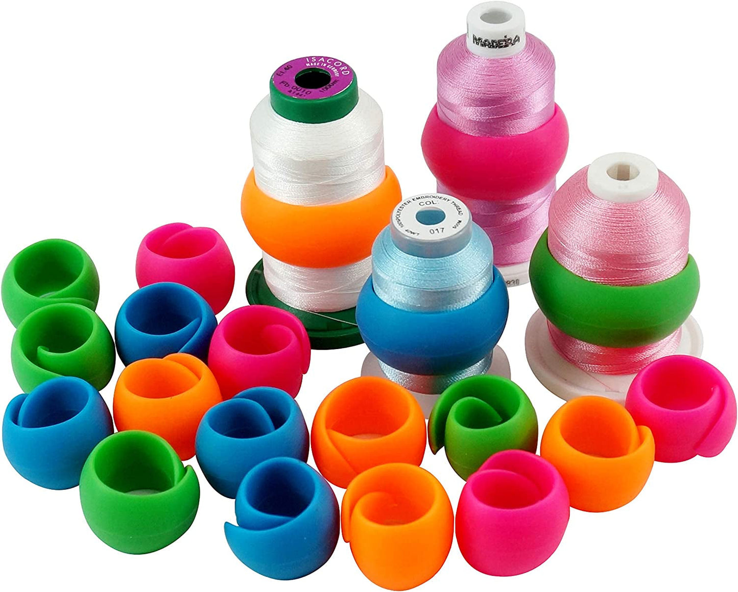 New Brothread 100Pcs Thread Spool Savers / Spool Huggers - Prevent Thread Tails from Unwinding - No Loose Ends for Sewing and Embroidery Machine Thread Spools