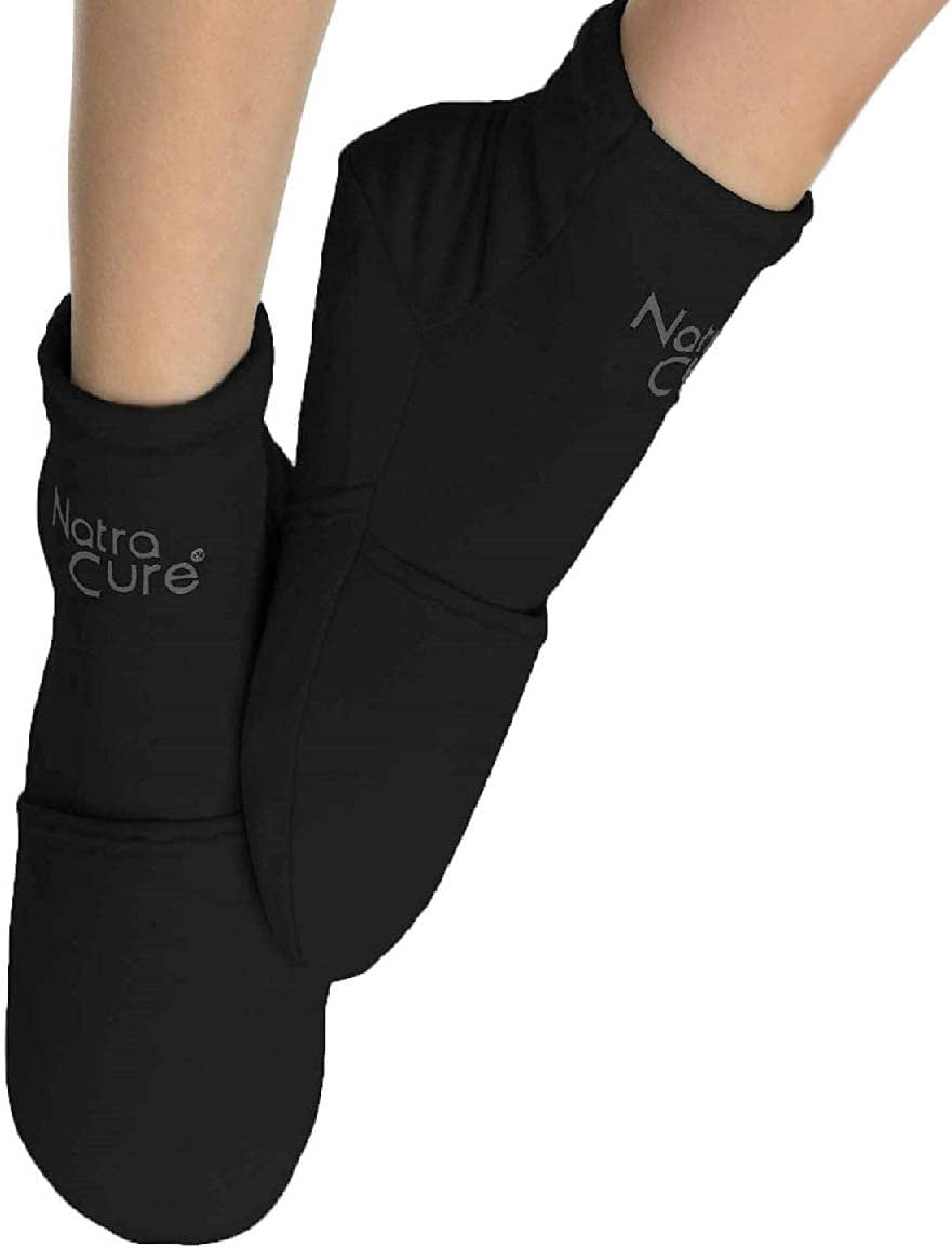 Natracure Cold Therapy Socks - Reusable Gel Ice Frozen Slippers for Feet, Heels, Swelling, Edema, Arch, Chemotherapy, Arthritis, Neuropathy, Plantar Fasciitis, Post Partum Foot - Size: Small/Medium