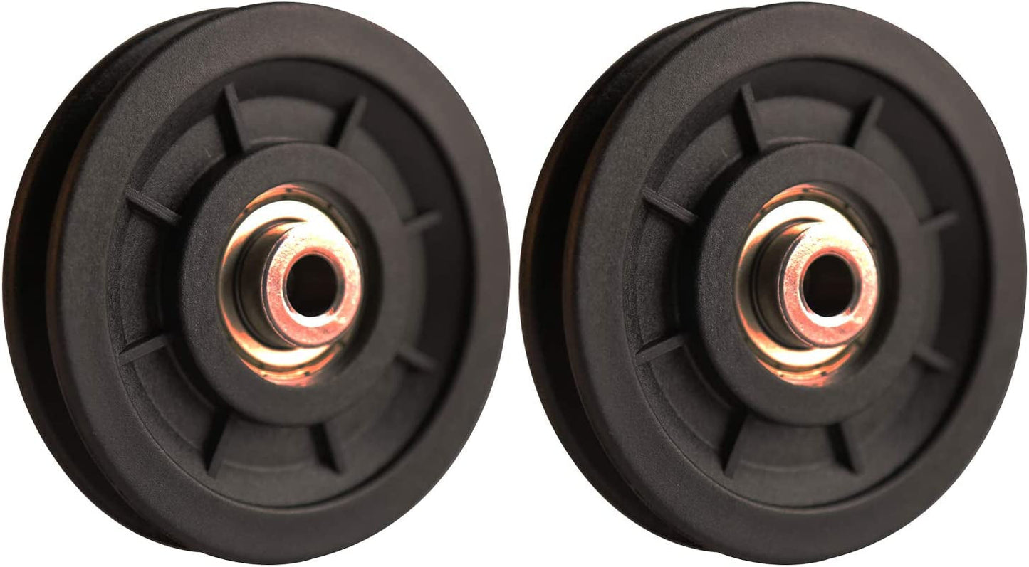 LFJ 90Mm/3.5" Nylon Bearing Pulley Wheel Replace for Gym Equipment Part Cable Merchine
