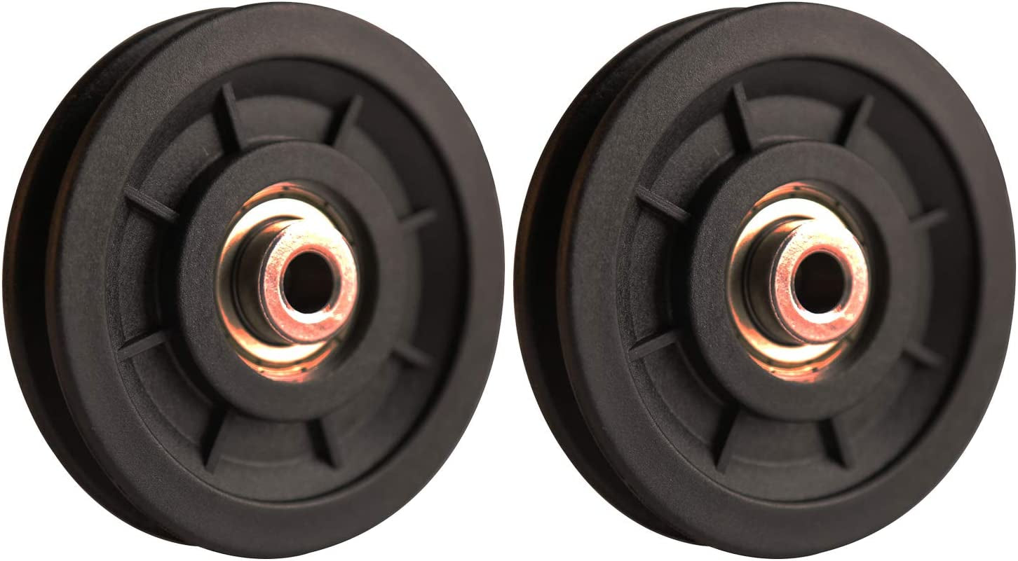 LFJ 90Mm/3.5" Nylon Bearing Pulley Wheel Replace for Gym Equipment Part Cable Merchine