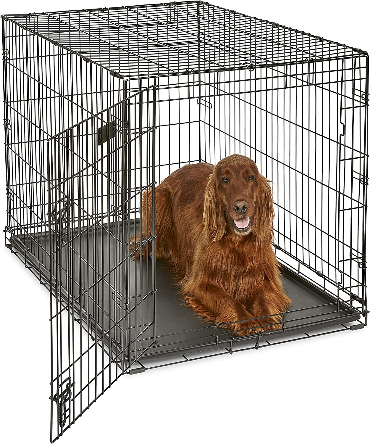 Midwest Homes for Pets Newly Enhanced Single & Double Door Icrate Dog Crate & Privacy Dog Crate Cover Fits Midwest Dog Crates, Machine Wash & Dry