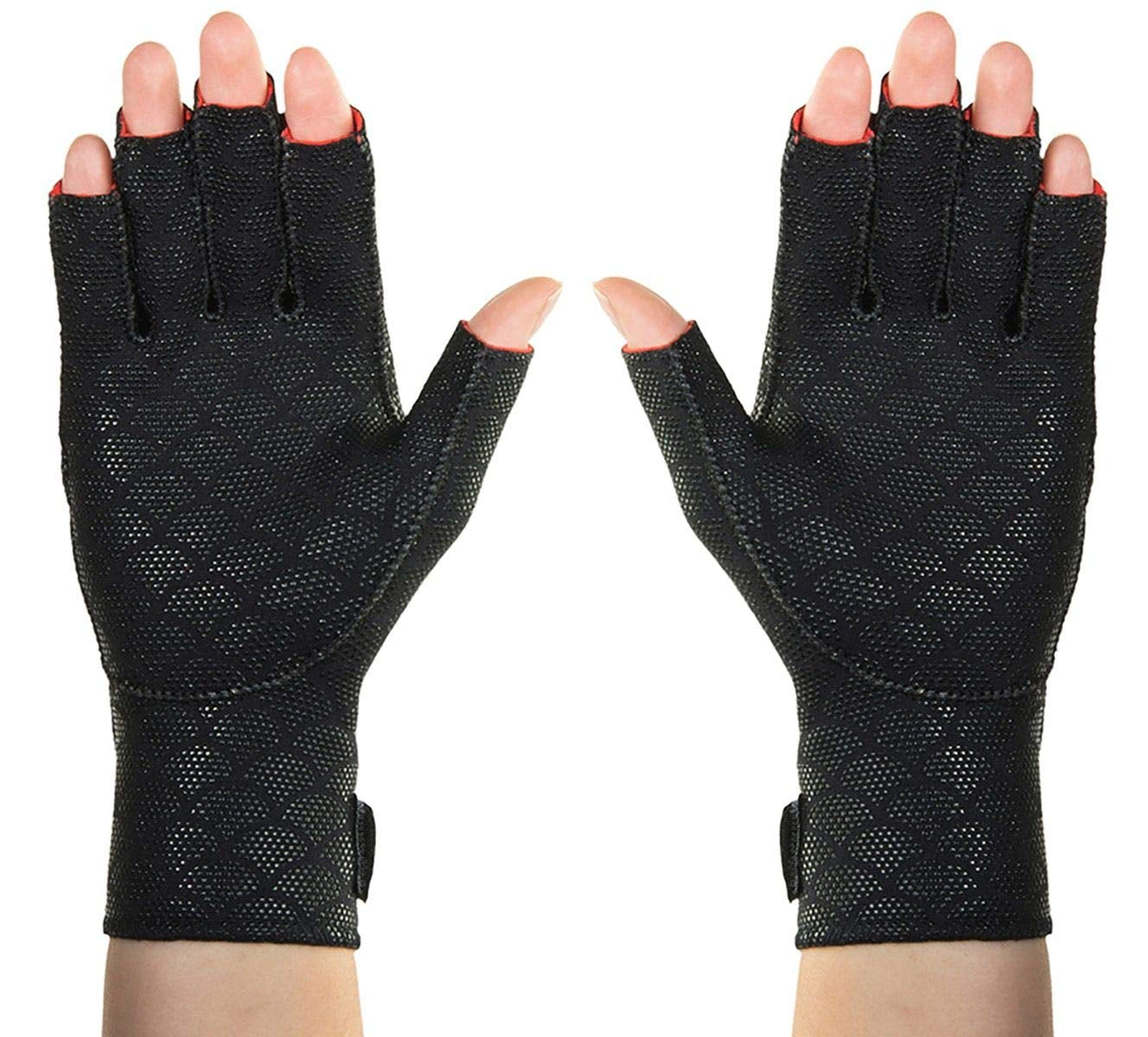 Thermoskin Arthritic Fingerless Gloves, Black, Small, 7"-7 3/4" (18-20 Cm)
