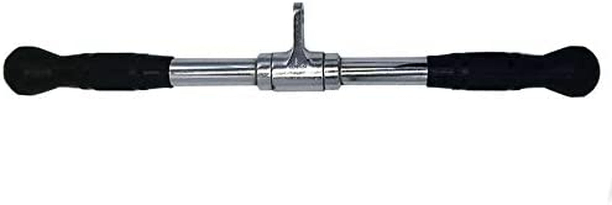 Yuhqc Lat Bar Cable Machine Attachment Curl Pulldown Bar Barbell Revolving Bar, Multi-Exerciser Cable Attachment Bar, Solid Steel Tricep Press down Bar with Rubber Handgrips & Revolving Hanger