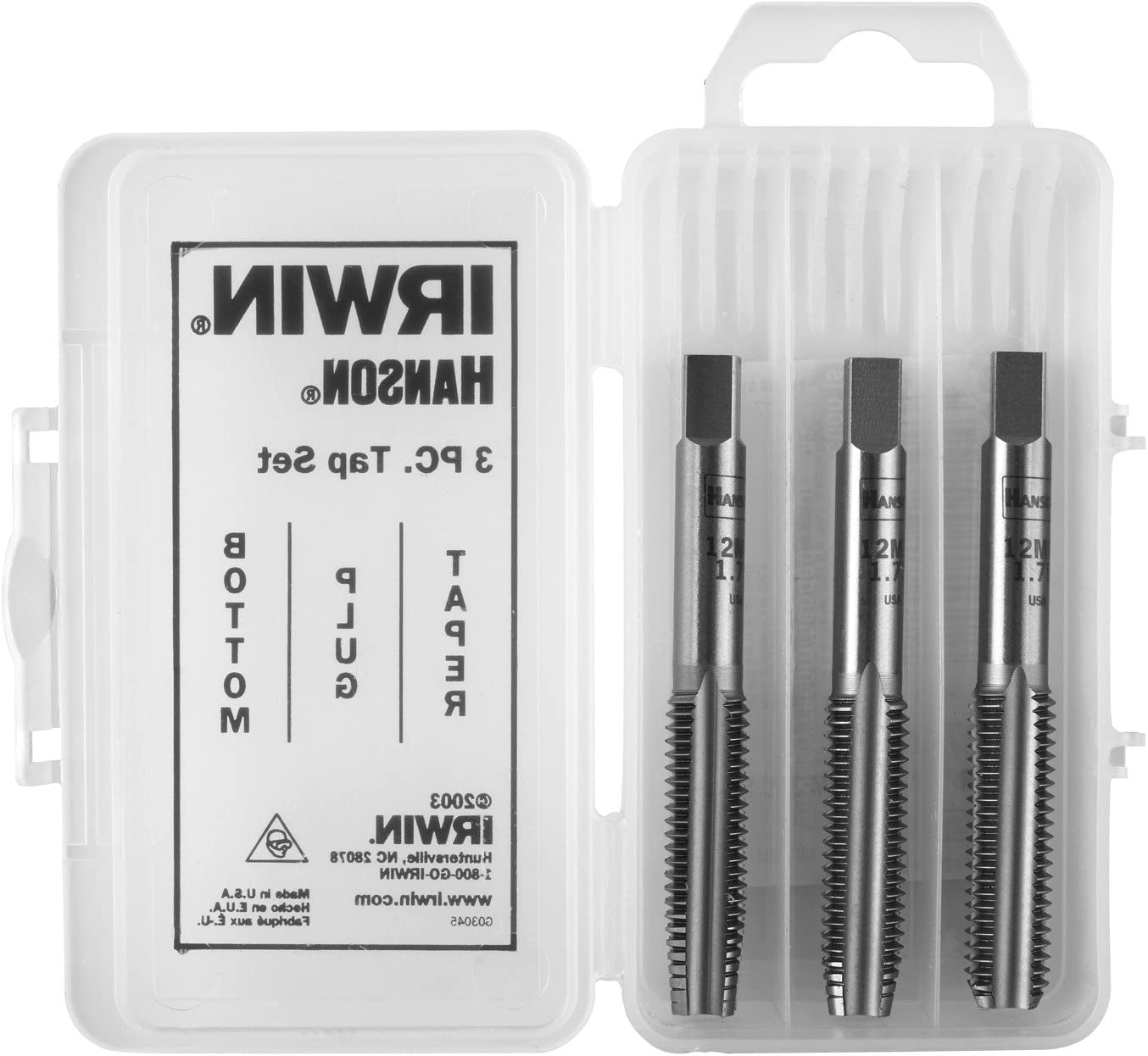 IRWIN Tap Set for Machine Screws, High Carbon Steel, 10-32 NF, 3-Piece (2531)