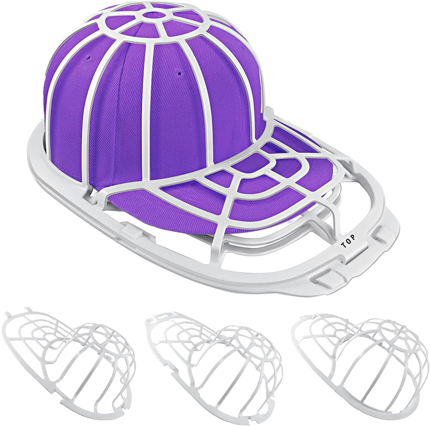 WUZJODER Hat Washer, Perfect Baseball Cap Protector Hat Holder Fit for Adult/Kid'S Hat Rack Frame for Washer Machine Cleaner/Washing Cage (Black)