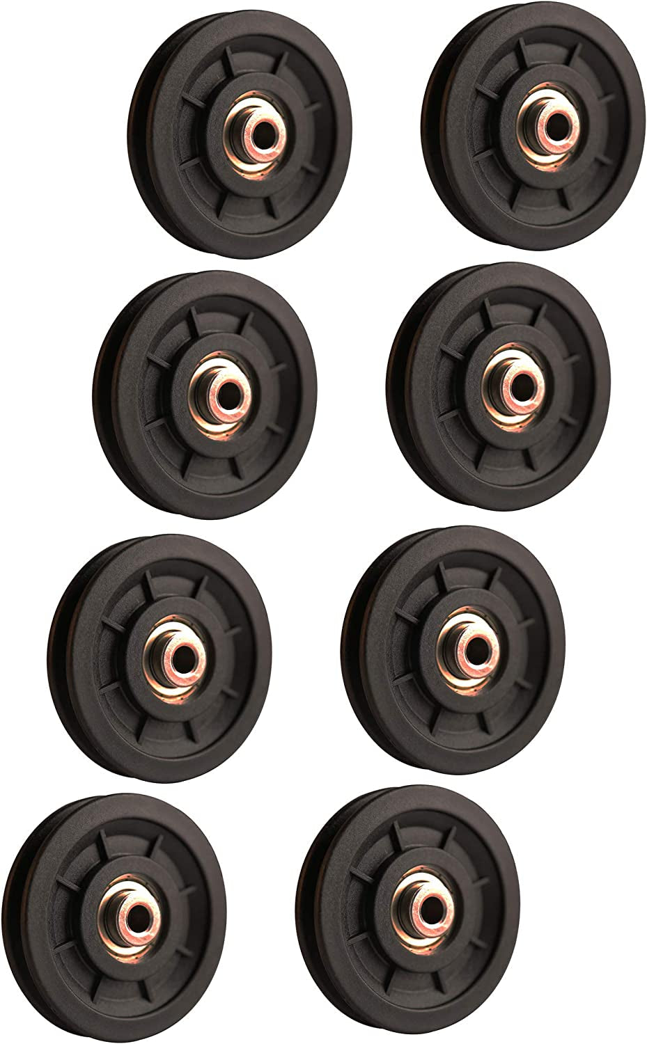 LFJ 90Mm/3.5" Nylon Bearing Pulley Wheel Replace for Gym Equipment Part Cable Merchine