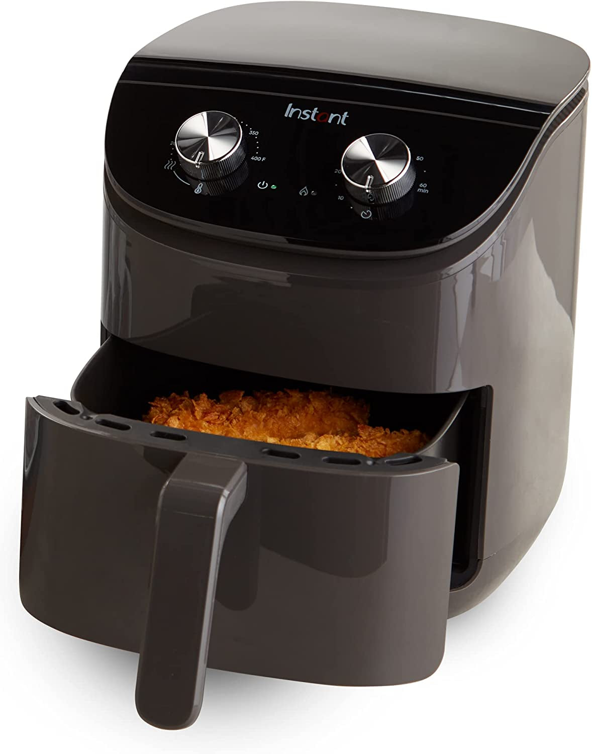 Instant Vortex plus 6-In-1, 4QT Air Fryer Oven, from the Makers of Instant Pot with Customizable Smart Cooking Programs, Nonstick and Dishwasher-Safe Basket, App with over 100 Recipes, Stainless Steel