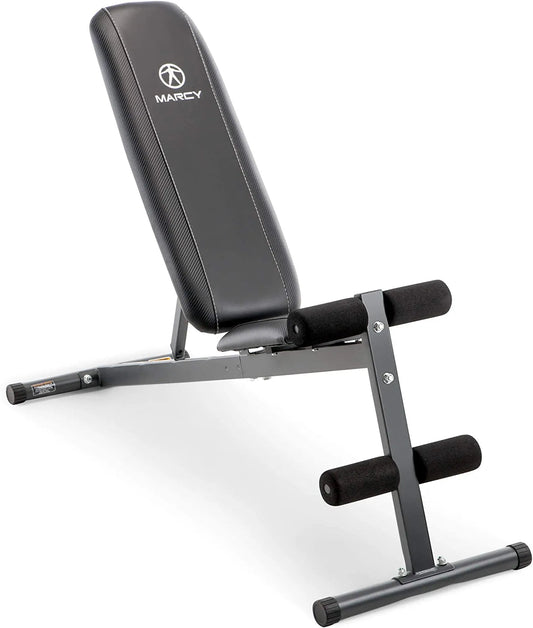 Marcy Exercise Utility Bench for Upright, Incline, Decline, and Flat Exercise SB-261W , Black, 42.00 X 19.00 X 51.00 Inches