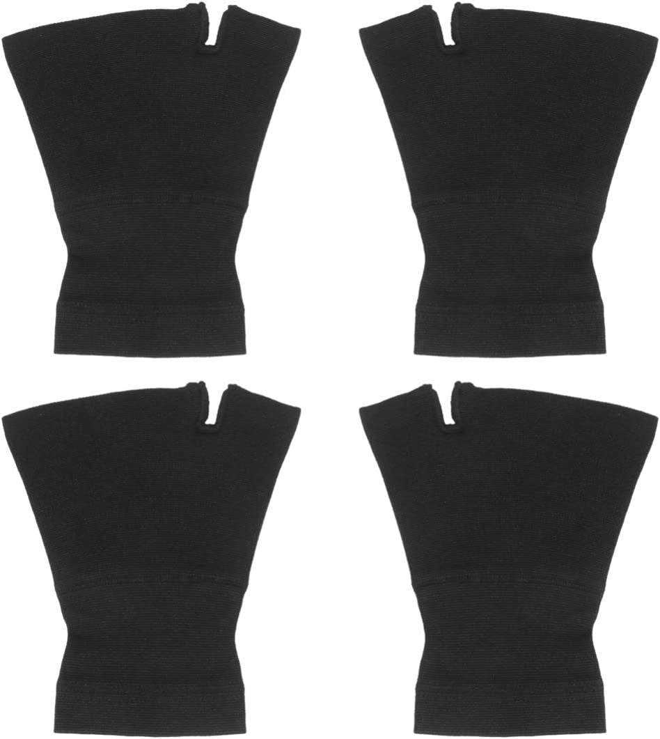 HEALLILY 2 Pairs Black Wrist Brace Wrist Support Compression Glove Breathable Support Gloves Wrist Brace Hand Brace with Thumb Wrist - Size S