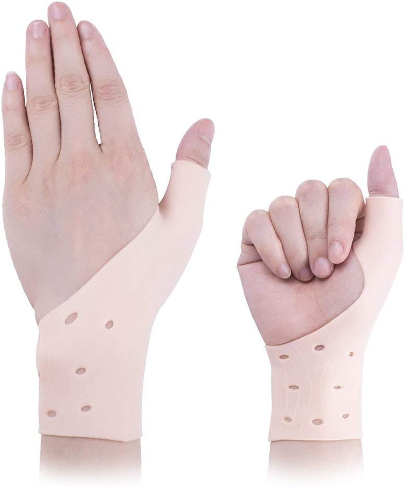 Wrist Support Brace Sleeves, Prevent Pain and Numbness on Wrist and Thumb Joints, Release Hands from Exercising or Long Time Computer Working, Wrist Protector for Men and Women (X-Large Skin)