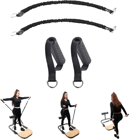 DARCON Handles and Resistance Band for Hip Thrust Machine. 2 Handle and 2 Resistance Bands 90 Lbs (Accessories)