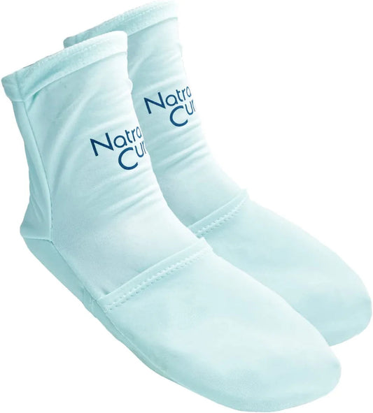 Natracure Cold Therapy Socks - Reusable Gel Ice Frozen Slippers for Feet, Heels, Swelling, Edema, Arch, Chemotherapy, Arthritis, Neuropathy, Plantar Fasciitis, Post Partum Foot - Size: Small/Medium