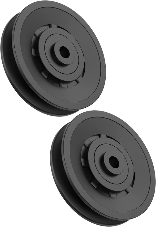 90Mm Universal Bearing Pulley Wheel for Cable Machine Gym Equipment Part Garage Door, Smith Machine, Power Cage, Load Bearing 330 Lbs, Universal Wearproof Abration Bearing