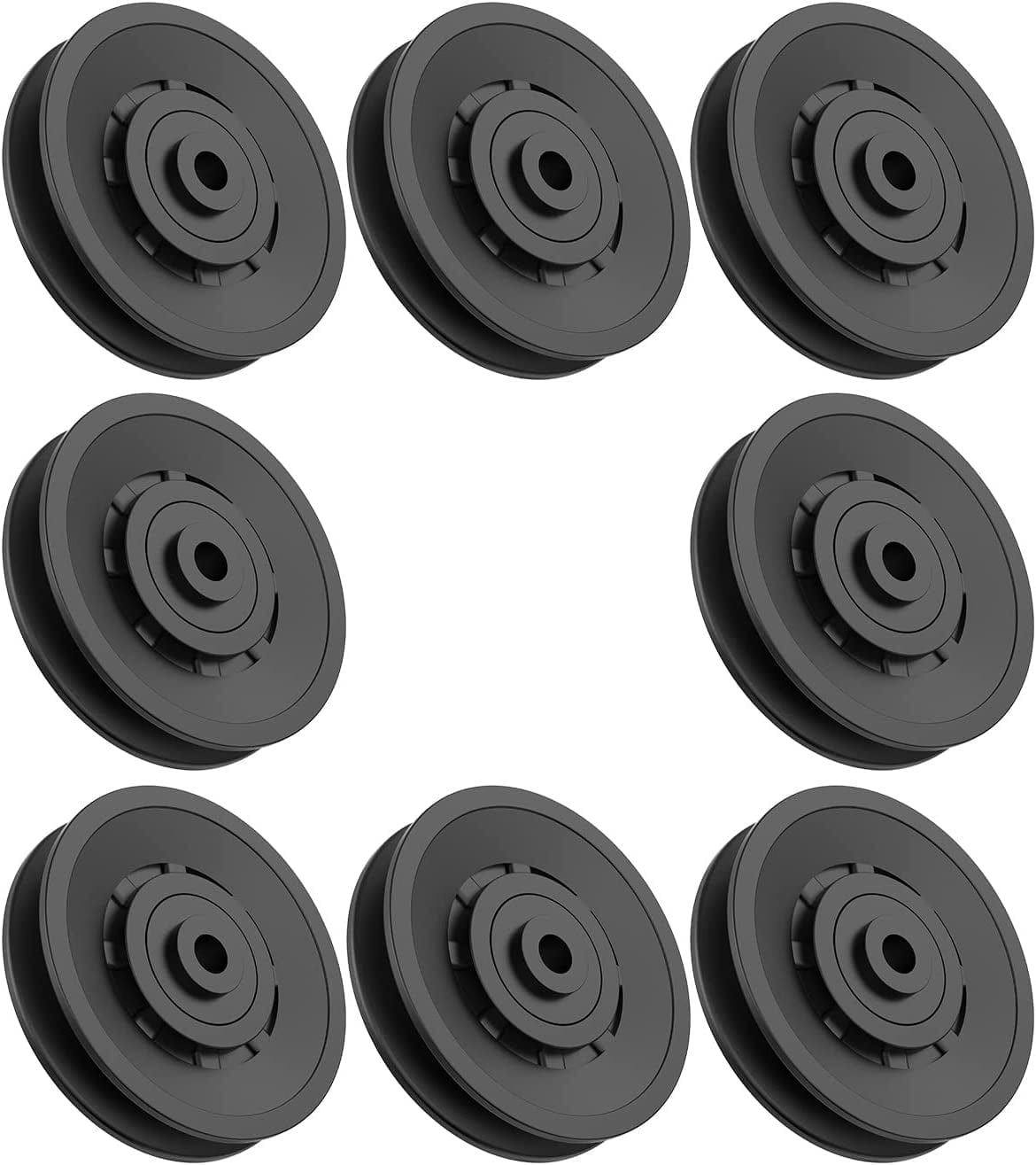 90Mm Universal Bearing Pulley Wheel for Cable Machine Gym Equipment Part Garage Door, Smith Machine, Power Cage, Load Bearing 330 Lbs, Universal Wearproof Abration Bearing