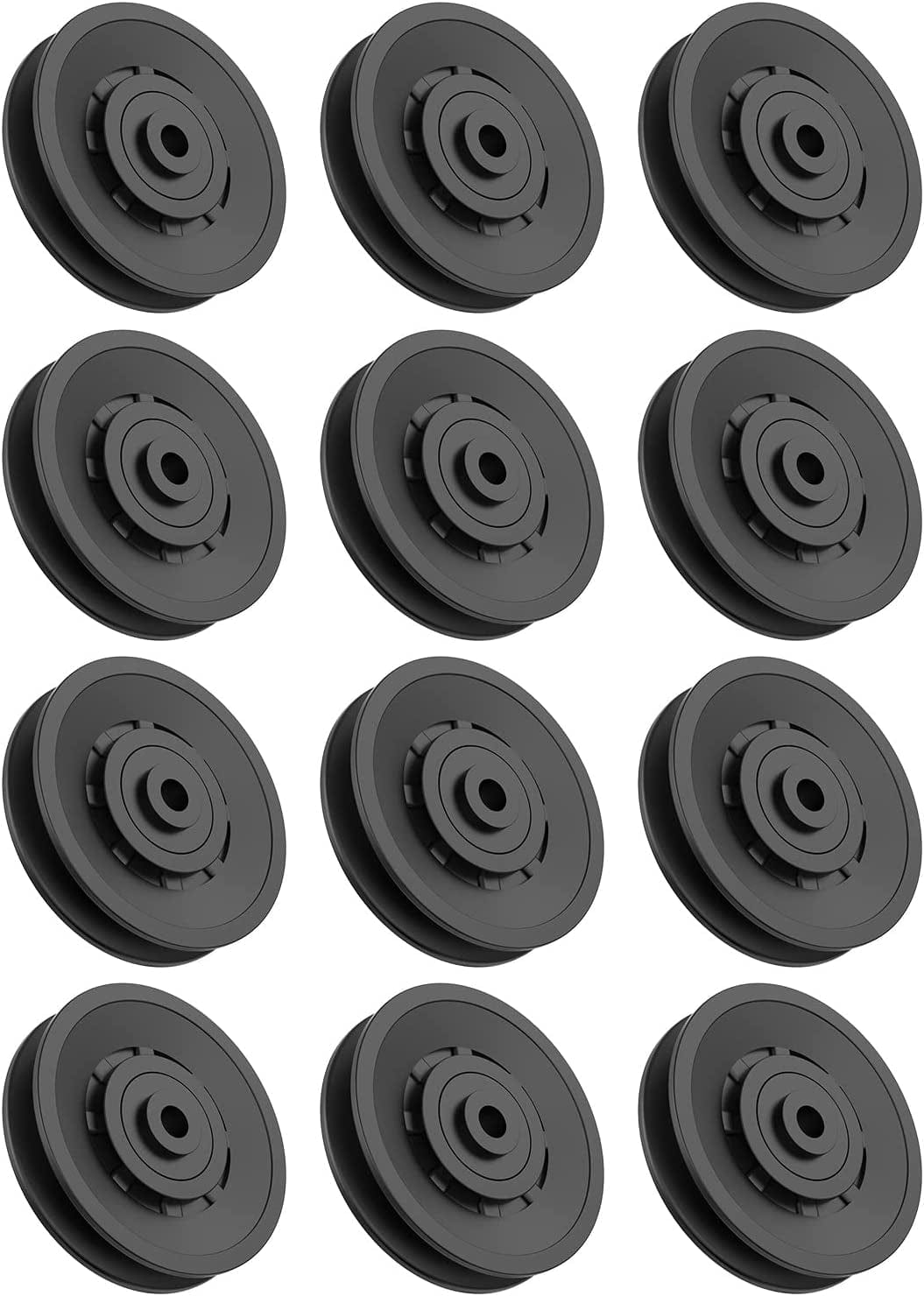 90Mm Universal Bearing Pulley Wheel for Cable Machine Gym Equipment Part Garage Door, Smith Machine, Power Cage, Load Bearing 330 Lbs, Universal Wearproof Abration Bearing