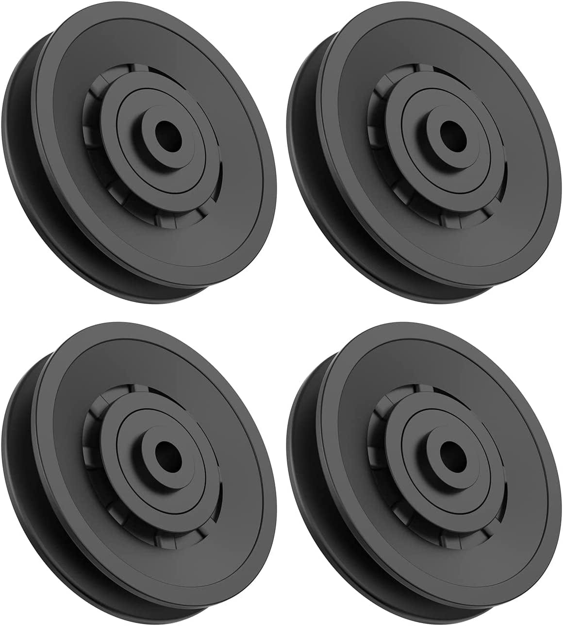 90Mm Universal Bearing Pulley Wheel for Cable Machine Gym Equipment Part Garage Door, Smith Machine, Power Cage, Load Bearing 330 Lbs, Universal Wearproof Abration Bearing