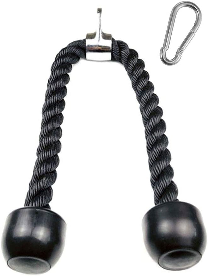 Yuhqc Heavy Tricep Rope Cable Attachments Cable Machine Accessories for Home Gym, Nylon Tricep Rope for Cable Machine Attachments, Pulley System Attachment, LAT Pull down Attachment Weight Fitness