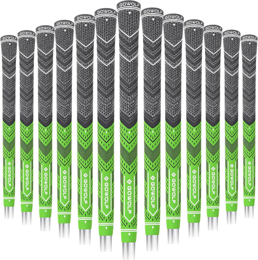 Golf Grip 13 Pack Cord Rubber Multi-compound Golf Driver Irons Club Grips with 15pcs Free Tapes