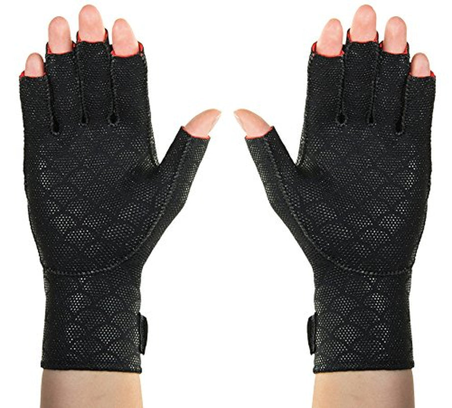 Thermoskin Arthritic Fingerless Gloves, Black, Small, 7"-7 3/4" (18-20 Cm)