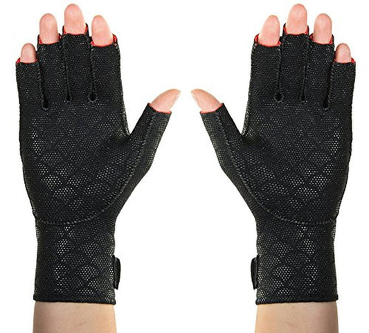 Thermoskin Arthritic Fingerless Gloves, Black, Small, 7"-7 3/4" (18-20 Cm)