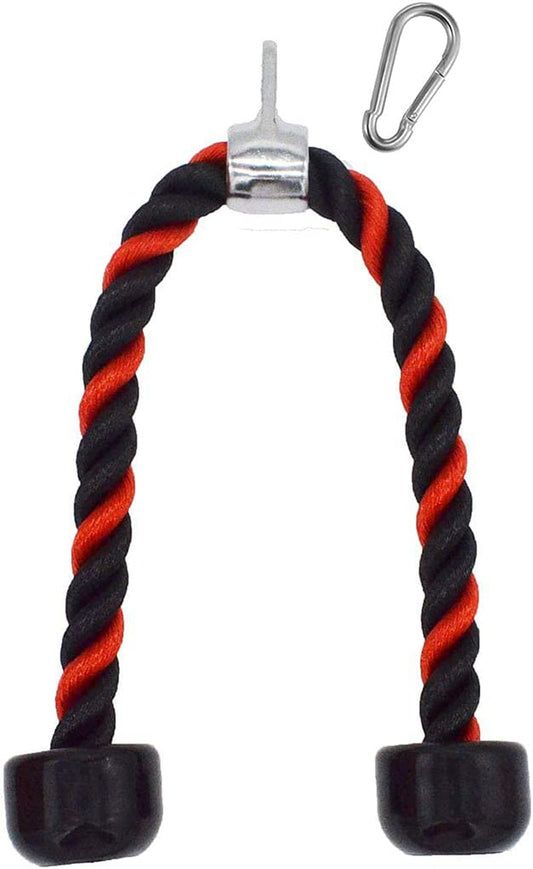 Yuhqc Heavy Tricep Rope Cable Attachments Cable Machine Accessories for Home Gym, Nylon Tricep Rope for Cable Machine Attachments, Pulley System Attachment, LAT Pull down Attachment Weight Fitness