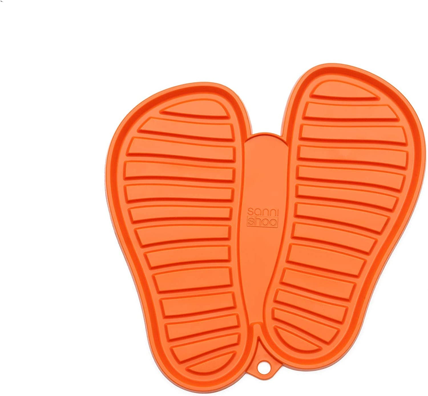 Sanni Shoo | Shoo.Pad | Flexible, Machine Washable Shoe Draining Floor Mat | Shoe Tray, Drying and Dirt Catching Mat for Shoes (Size M (Up to US Shoe Size 8.5), Red)