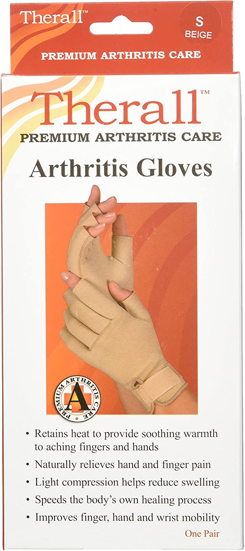 Therall Arthritis Gloves, Beige, Medium