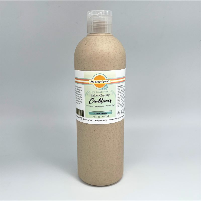 the soap opera spa collection line salon quality conditioner moisturizing hydrating custom scentable unscented 16.9oz in biodegradable bottle