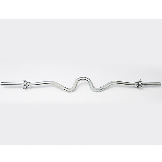 York Barbell Chrome Spin-Lock Super Curl Bar w/ Spin-Lock Collars