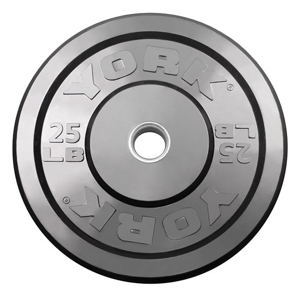 York Barbell Rubber Training Bumper Plate 25 lb-min