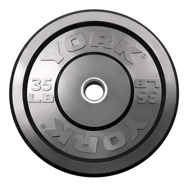 York Barbell Rubber Training Bumper Plate 35 lb-min