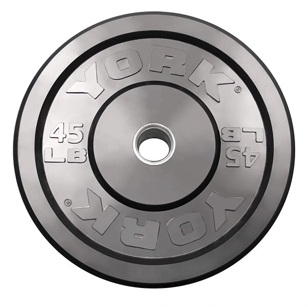 York Barbell Rubber Training Bumper Plate 45 lb-min