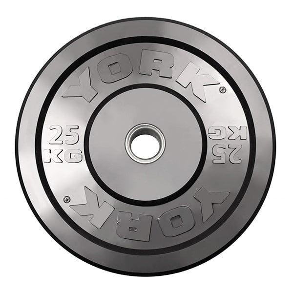York Barbell Rubber Training Bumper Plate (Metric) 25 kg