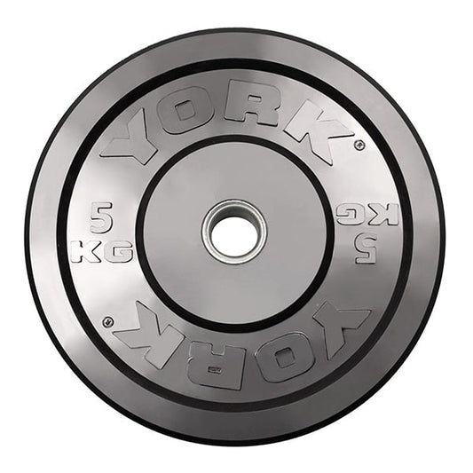 York Barbell Rubber Training Bumper Plate (Metric) 5 kg