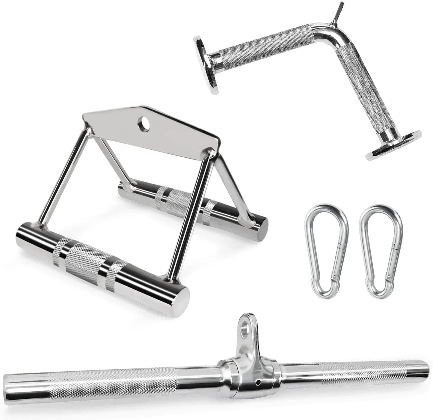 A2ZCARE Combo Tricep Press down Cable Attachment | Multi-Option: Double D Handle, V-Shaped Bar, Tricep Rope, Rotating Straight Bar