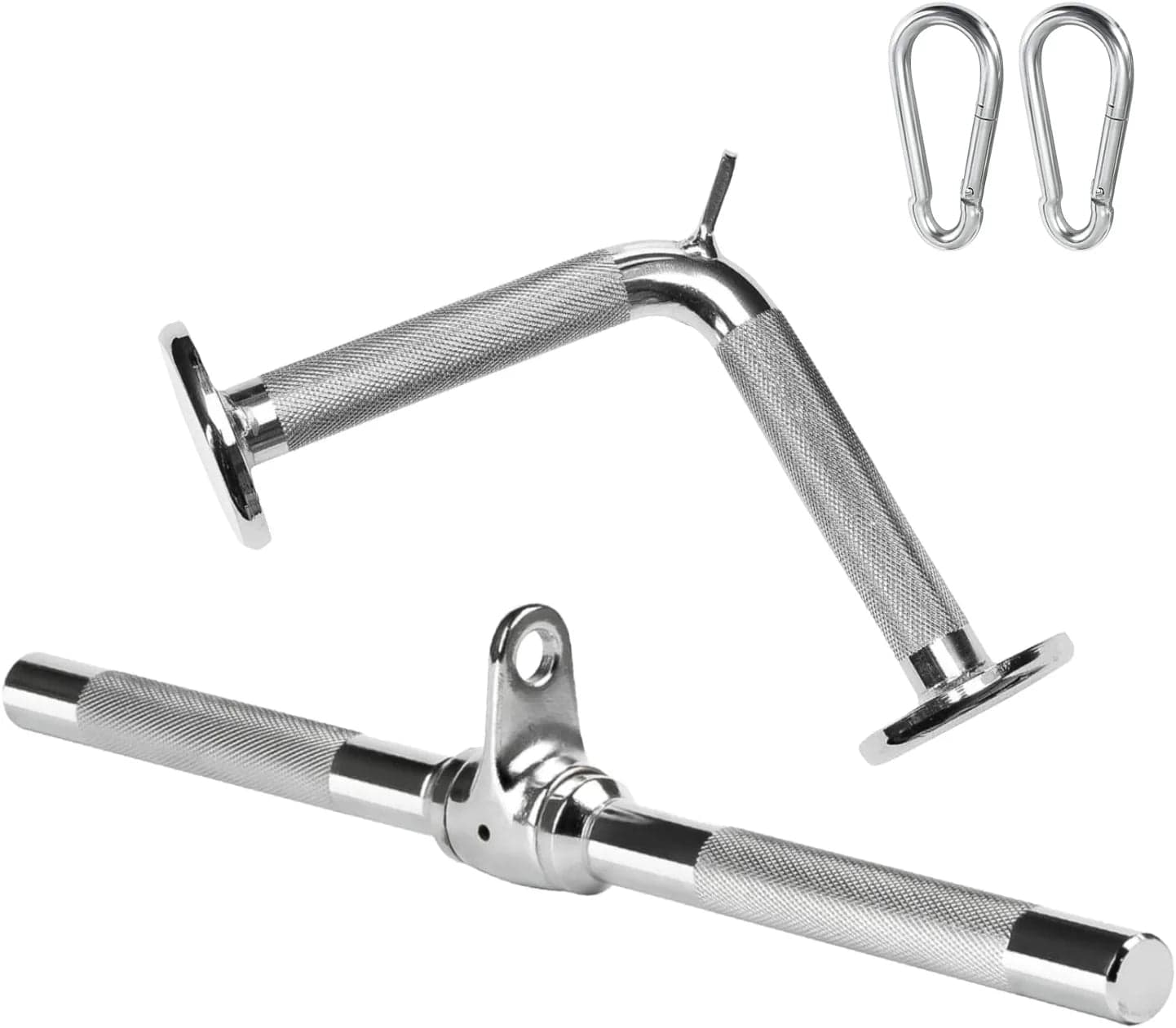 A2ZCARE LAT Pull down Cable Machine Attachment - Tricep Press down Accessories for Home Gym Fitness with Multi Option: V-Handle, Tricep Rope, V-Shaped Bar and Rotating Bar