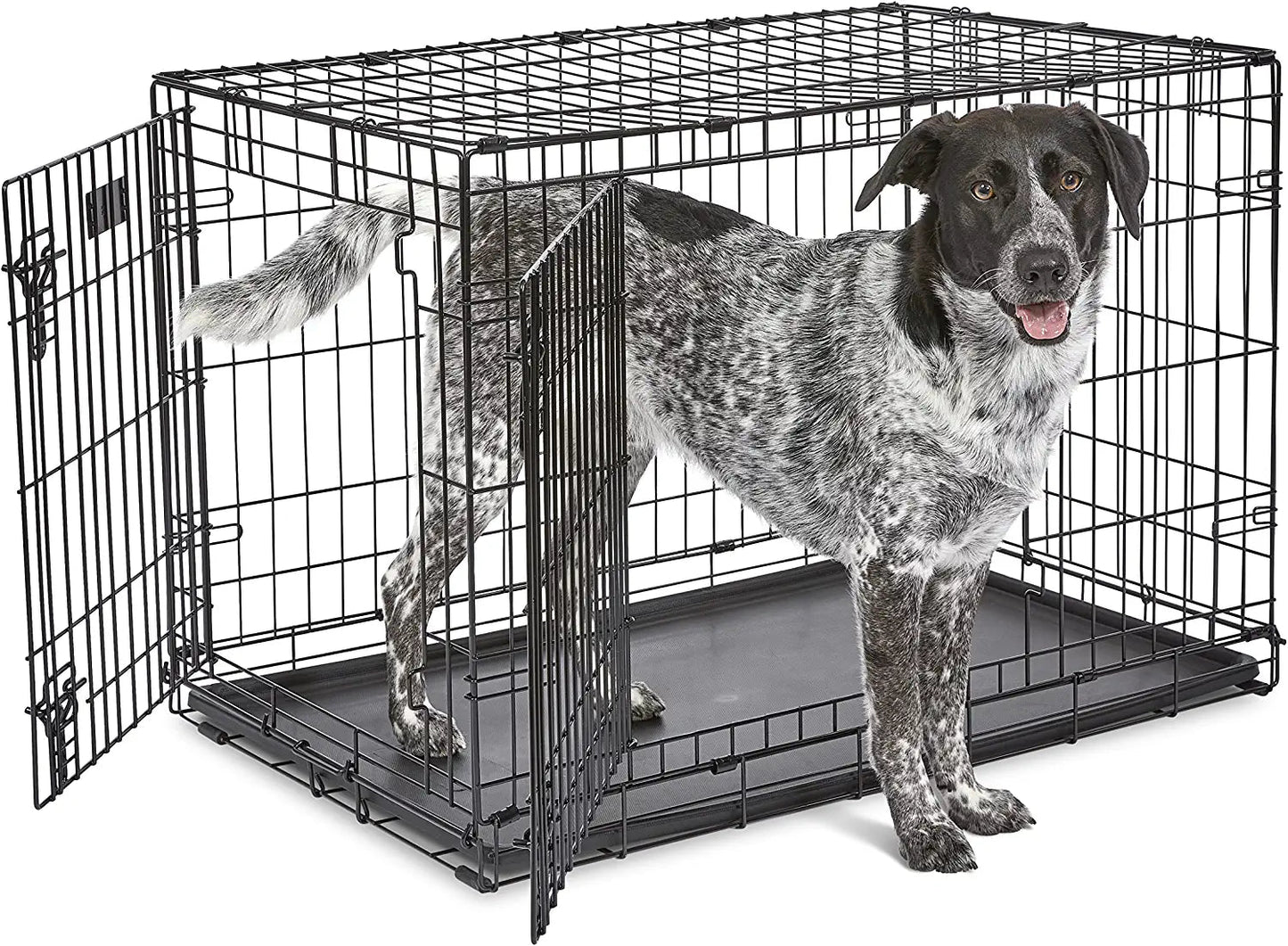 Midwest Homes for Pets Newly Enhanced Single & Double Door Icrate Dog Crate & Privacy Dog Crate Cover Fits Midwest Dog Crates, Machine Wash & Dry