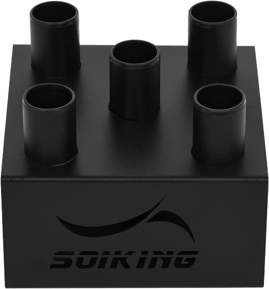 Abs Machine Workout Vertical Barbell Holder for Bar, Home, Garage Gymnasiums, Commercial& Garage Gymnasium (5 Bars) Kettlebell Rack (Black, One Size)