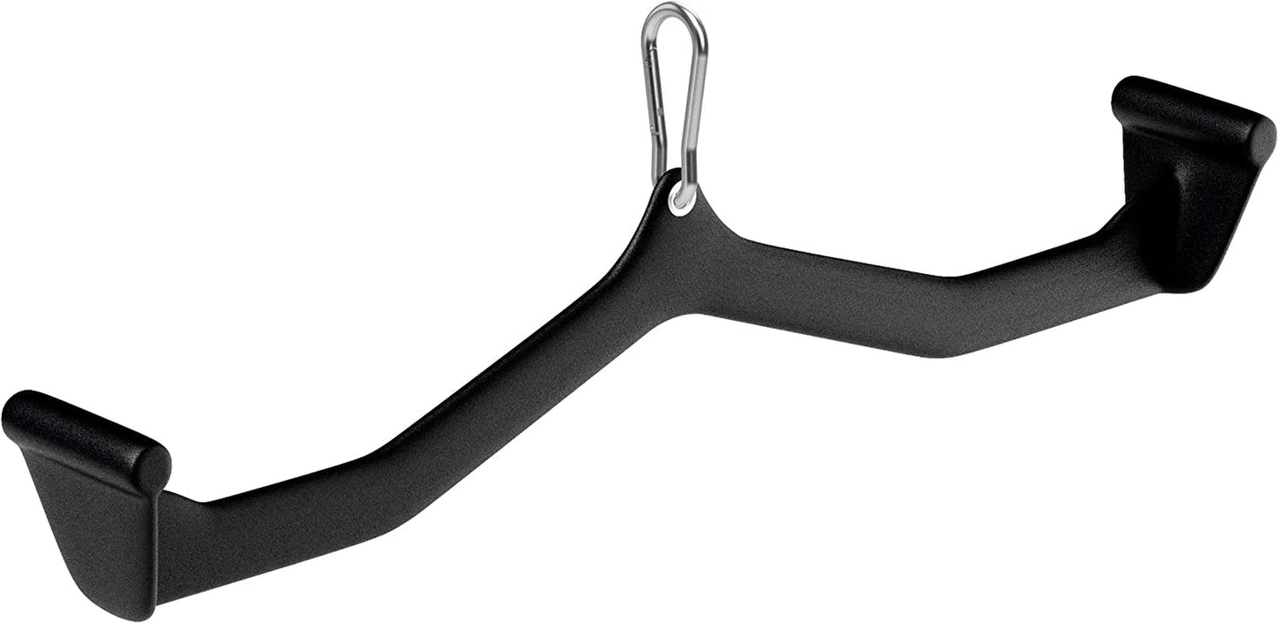 Home Gym Fitness Tricep Press down Cable Machine Attachment LAT Pulldown Attachment, Weight Machine Accessories V Handle with Rotation Tricep Rope, Rotating Bar V-Shaped Bar