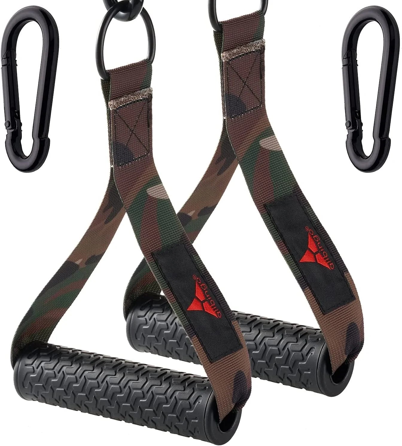 Allbingo Military Resistance Band Cable Machine Handles,Excellent Ultra Heavy Duty Exercise Handle Rubber Grips with Large Clips, Pulley System Weight Lifting Home Gym Accessories