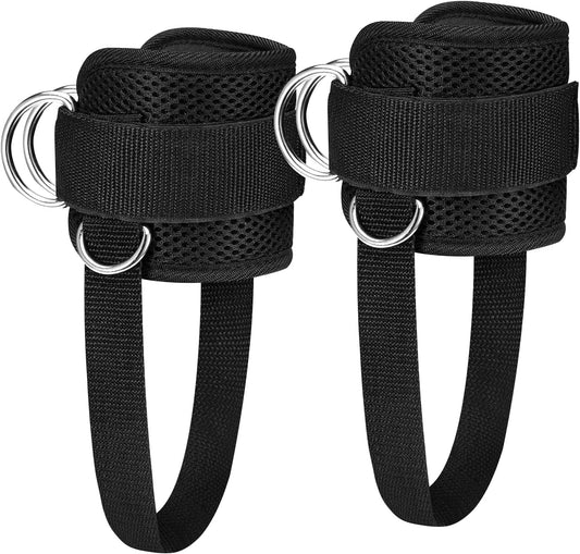 Ankilo Ankle Straps for Cable Machines, Premium Ankle Cuffs to Improve Abdominal Muscles - Lift the Butts - Tone the Legs, Adjustable Comfort Fit Leg Workout Strap for Men & Women