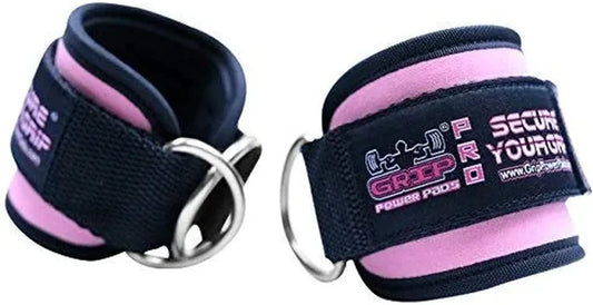 Ankle Straps for Cable Machines Double D-Ring Gym Adjustable Neoprene Premium Cuffs to Enhance Legs Abs & Glutes Kickbacks Workouts Leg Curls Extensions Booty Hip Abductors Exercise for Men & Women